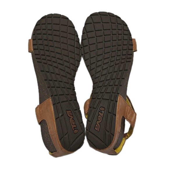 Teva Cabrillo Women's Size 8.5 Leather Brown Sandals Adjustable Wedge Strappy - Picture 10 of 10